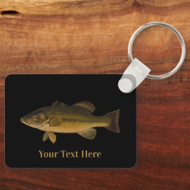 Svärgmunad Abborre Din Text Här Fisk Nyckelring