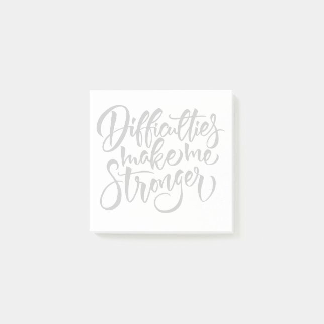Svårigheter gör mig starkare post-it block (Framsida)