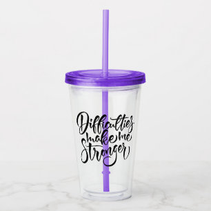 Svårigheter gör mig starkare take away mugg