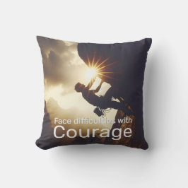 Svårigheter i ansikte med mod och framgång följer kudde