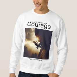 Svårigheter i ansikte med mod och framgång följer lång ärmad tröja