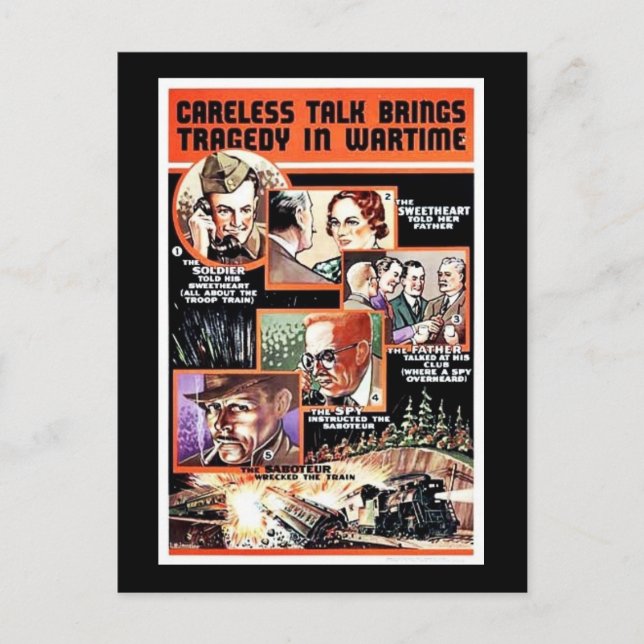 Svårlösa samtal förorsakar tragedier i krigstid vykort (Framsida)