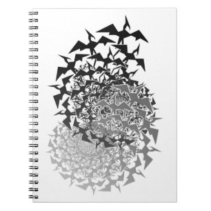 Svärmar för Fractyl Pterodactyl två Anteckningsbok Med Spiral