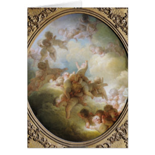 Svärmen av Cupids, c.1767 Hälsningskort