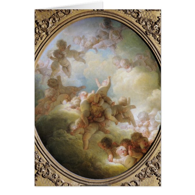 Svärmen av Cupids, c.1767 Hälsningskort (Framsidan)