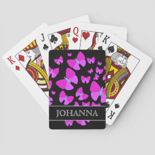 Svärmning av konstnärliga fjärilar + anpassat namn casinokort