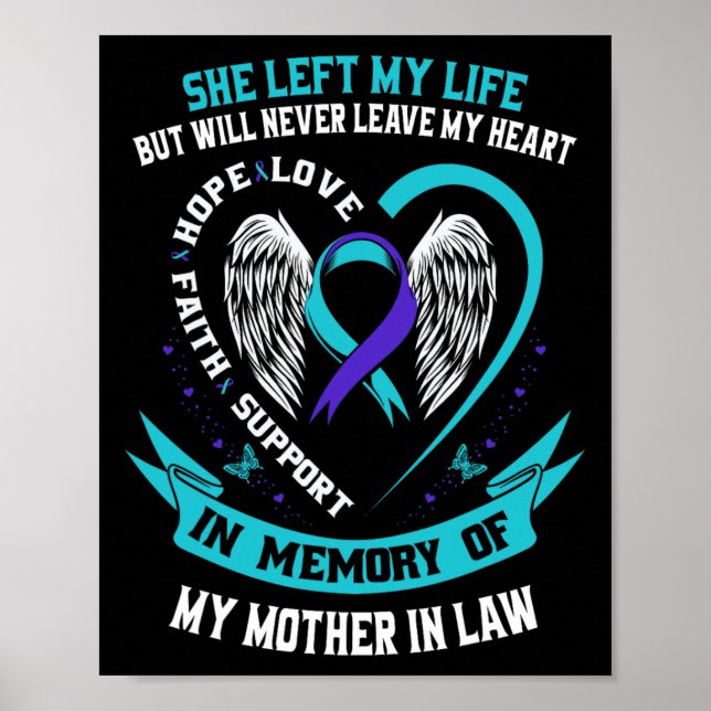 Svärmor för Lila Suicide Awareness Shirt Poster (Framsidan)
