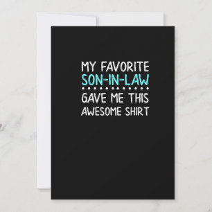 Svärmor Shirt Favorite Son Ord Funny Spara Datumet