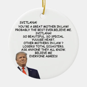 Svärmor-trumma-christmas,lustig republikansk julgransprydnad keramik