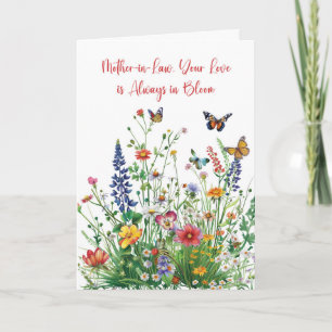 Svärmors dag Wildflower-kort Kort