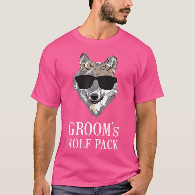 Svärpartaj Brudgummens Vargflock T Shirt (Framsida)