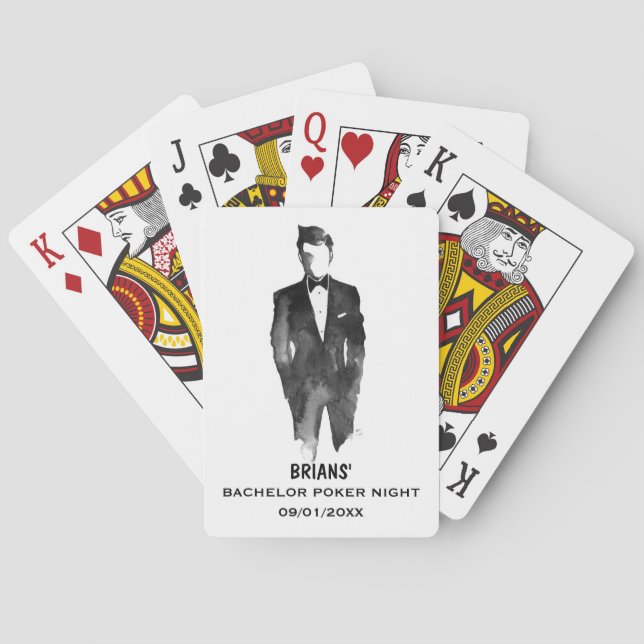 Svärpartaj Poker spelkort (Baksidan)