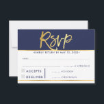 Svarsanmälan SVAR modern fet marin falskt guld<br><div class="desc">av kat massard >>> https://linktr.ee/simplysweetpaperie <<< En djärv typsnittsdesign för dina SVARSKORT - för att matcha dina huvudinbjudningar. Gillar designen, men vill se några ändringar - ett annat färgschema, produkt, lägg till ett foto eller anpassat för en annan tillställning - inga problem, kontakta mig bara, KAT@SIMPLYSWEETPAPERIE.COM Jag är glad att...</div>
