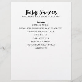 Svarsblad Baby Shower Emoji-spel Svarsblad Brevhuvud