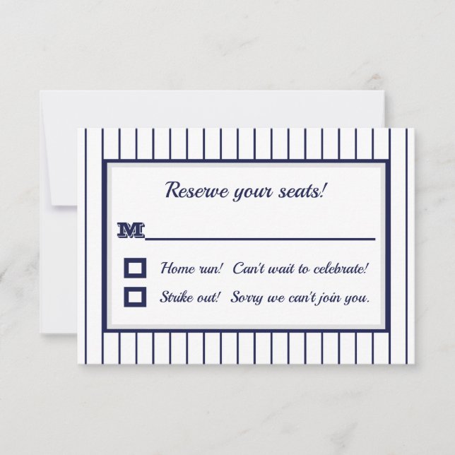 Svarsbrev för Pinstripe New York Inbjudningar (Framsida)