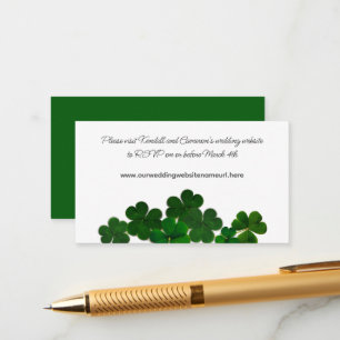 Svarsenhet för bröllopswebbplats för Irish Clover  Tilläggskort