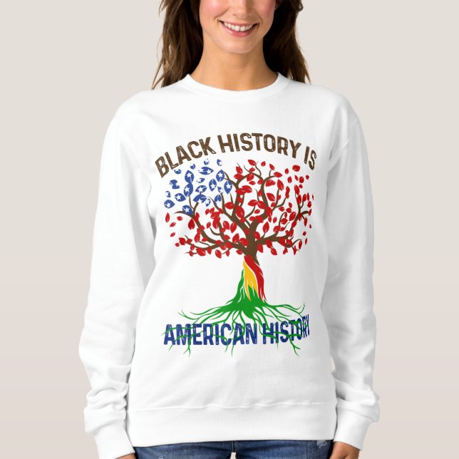 Svarshistorien är Amerikansk historia Afican Roots T Shirt (Framsida)