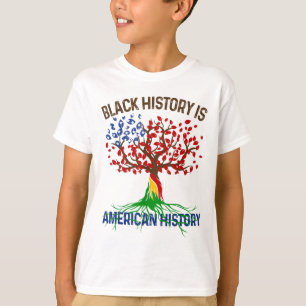 Svarshistorien är Amerikansk historia Afican Roots T Shirt