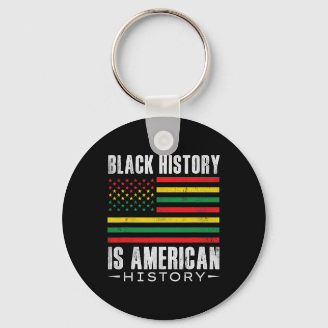 Svarshistorien är Amerikansk historia Bhm African  Nyckelring (Framsida)