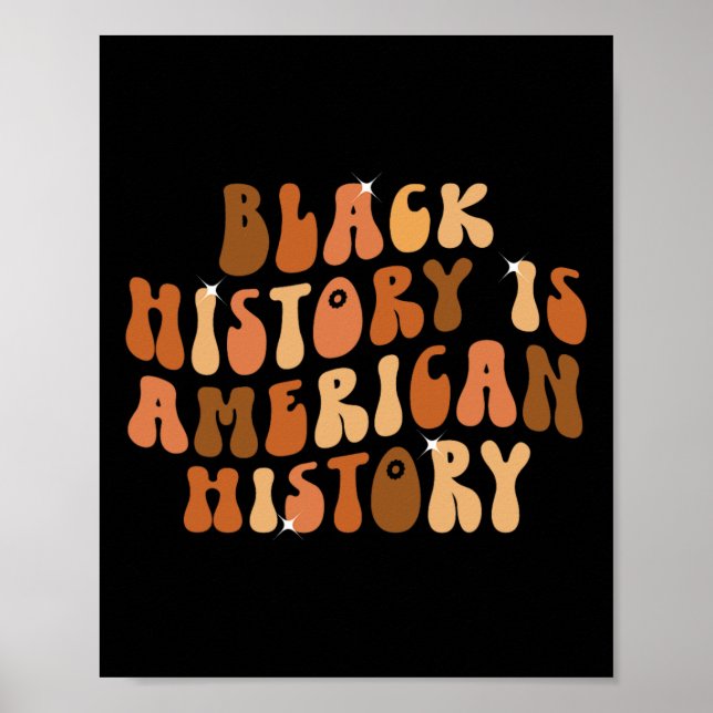 Svarshistorien är Amerikansk historia Bhm African  Poster (Framsidan)