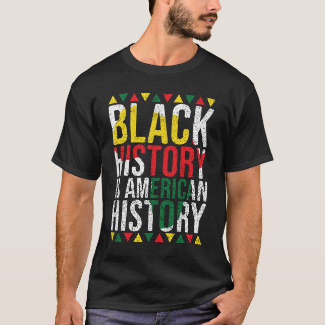 Svarshistorien är Amerikansk historia patriotisk A T Shirt (Framsida)