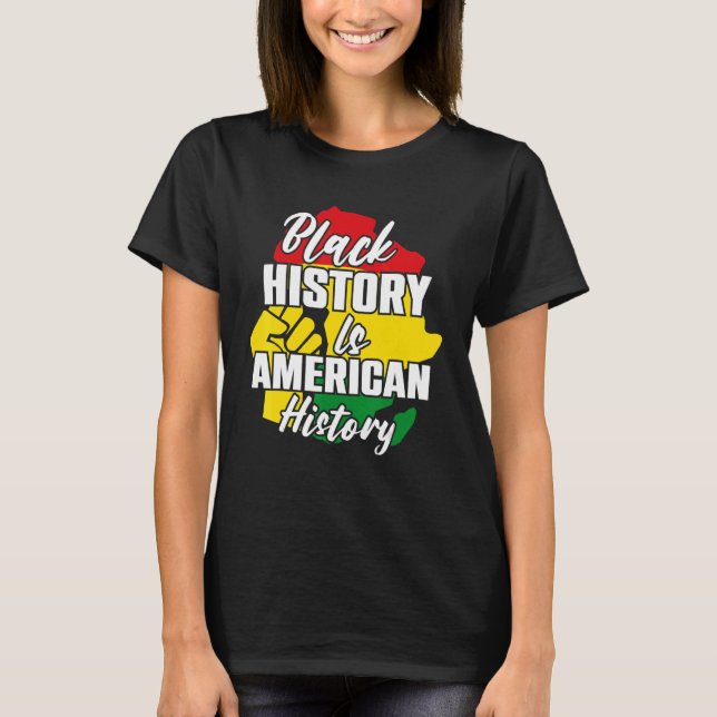Svarshistorien är Amerikansk historia patriotisk A T Shirt (Framsida)