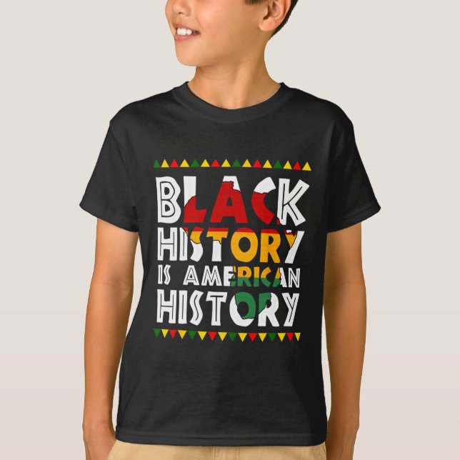 Svarshistorien är Amerikansk historia patriotisk A T Shirt (Framsida)