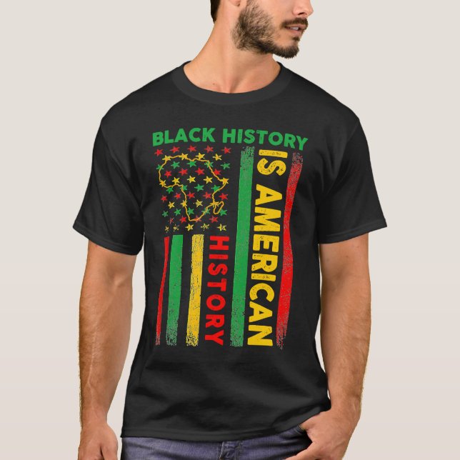 Svarshistorien är Amerikansk historia patriotisk A T Shirt (Framsida)