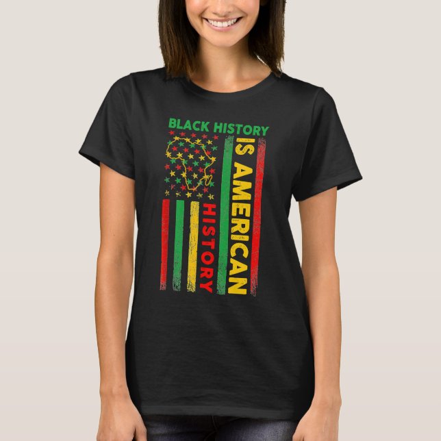Svarshistorien är Amerikansk historia patriotisk A T Shirt (Framsida)