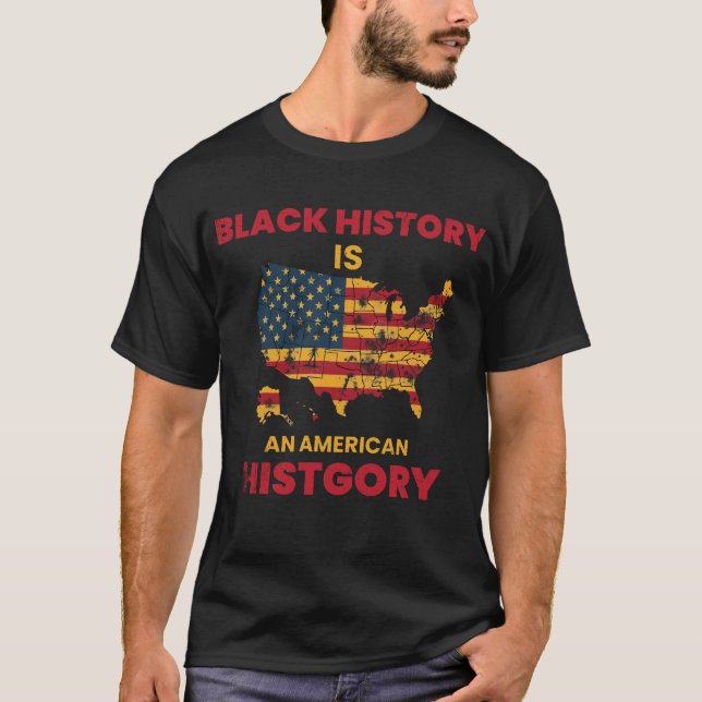 Svarshistorien är ett amerikansk historia t shirt (Framsida)