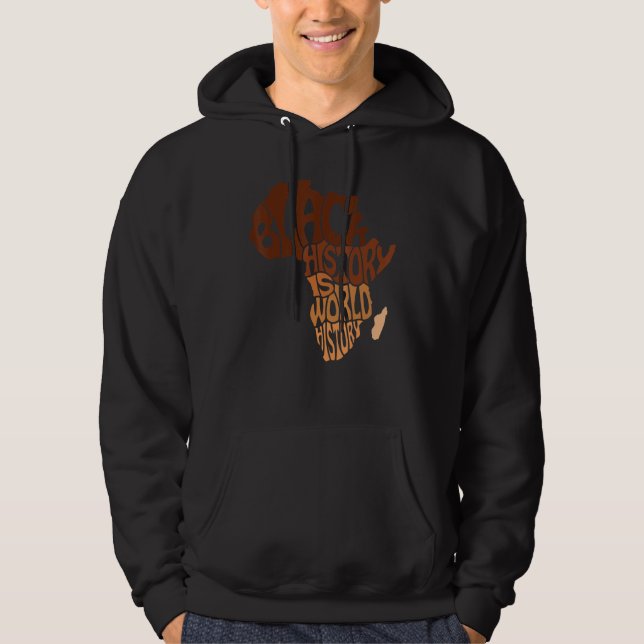 Svarshistorien är världshistorien Karta Melanin Af Hoodie (Framsida)