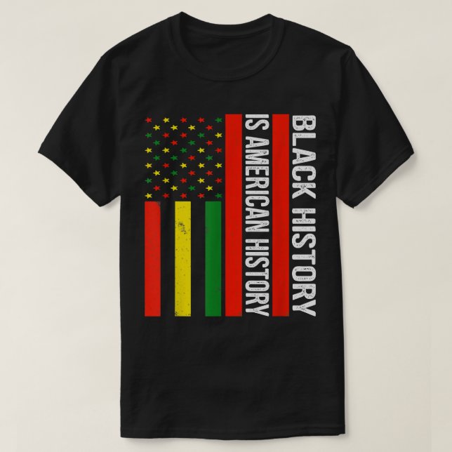 Svarshistoriken är Amerikansk historia, afrikansk  T Shirt (Design framsida)