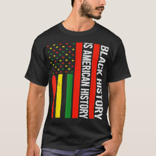 Svarshistoriken är Amerikansk historia, afrikansk T Shirt