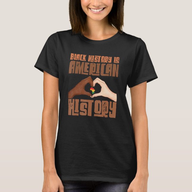 Svarshistoriken är Amerikansk historia-afrikanska  T Shirt (Framsida)