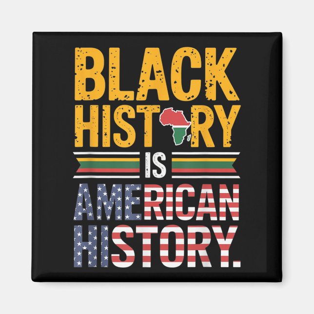 Svarshistoriken är Amerikansk historia Afro Motiva Magnet (Framsidan)