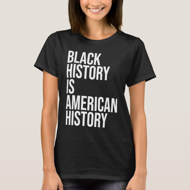 Svarshistoriken är Amerikansk historia B H M Black T Shirt (Framsida)