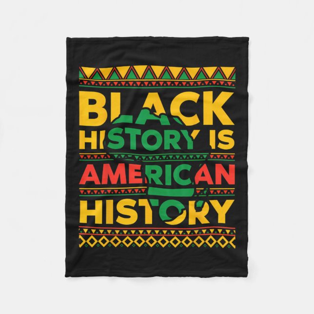 Svarshistoriken är Amerikansk historia Black Histo Fleecefilt (Framsidan)