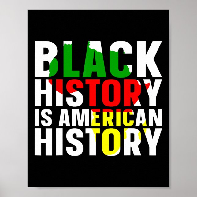 Svarshistoriken är Amerikansk historia Black Histo Poster (Framsidan)