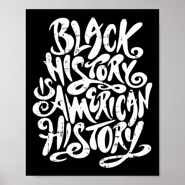Svarshistoriken är Amerikansk historia Black Histo Poster (Framsidan)