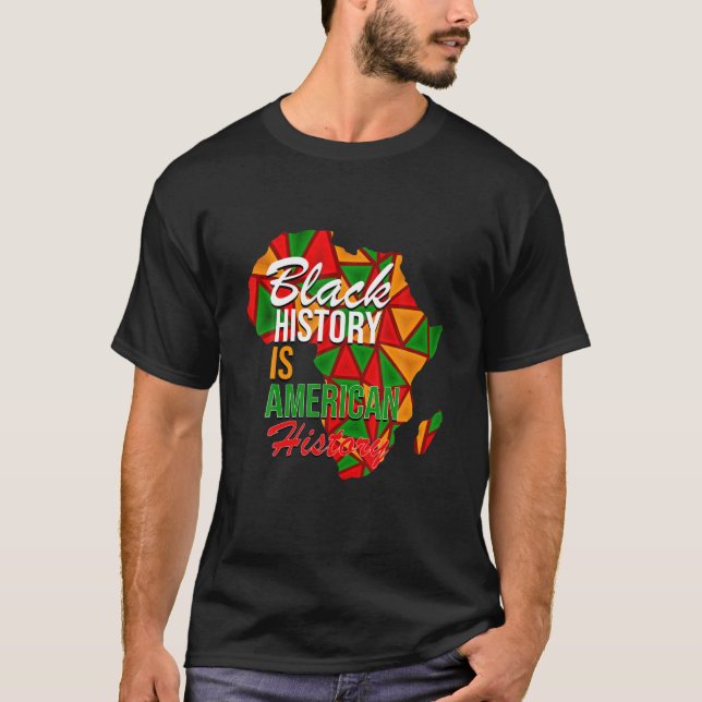 Svarshistoriken är Amerikansk historia Black Histo T Shirt (Framsida)