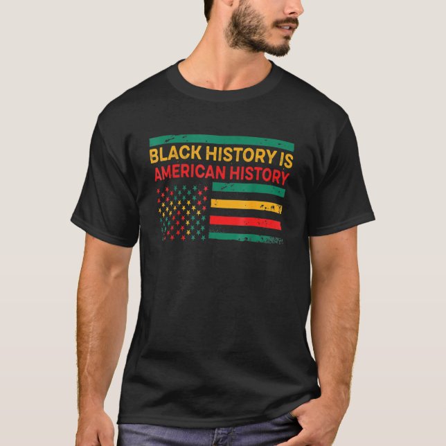 Svarshistoriken är Amerikansk historia Black Histo T Shirt (Framsida)