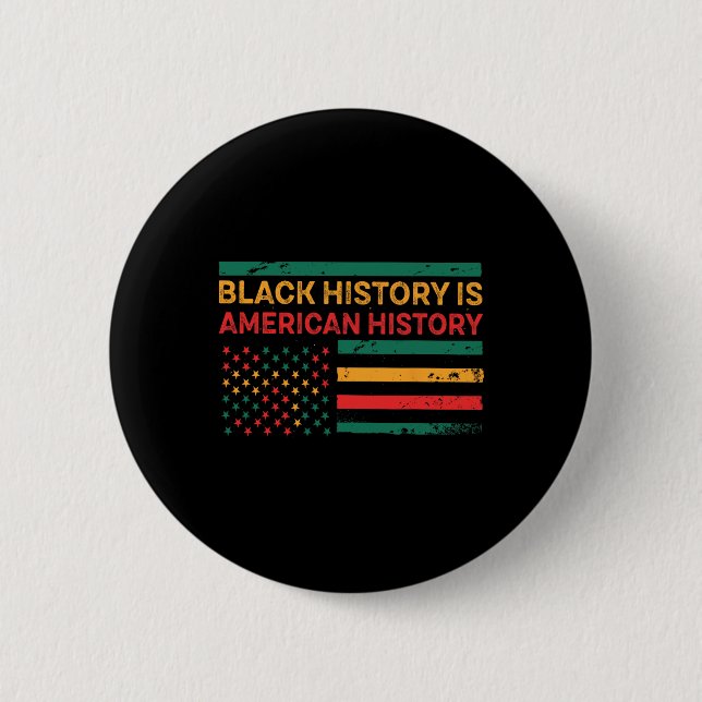 Svarshistoriken är Amerikansk historia - svart his Knapp (Framsida)