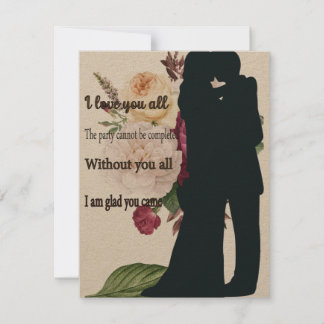 Svarskort är jag glad att du kom OSA kort