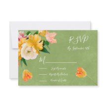 Svarskort Bröllop med låg fetstil, OSA