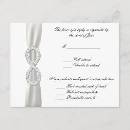 Svarskort Diamond Infinity White Bröllop OSA Kort