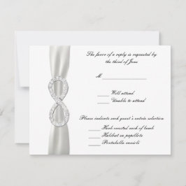 Svarskort Diamond Infinity White Bröllop OSA Kort