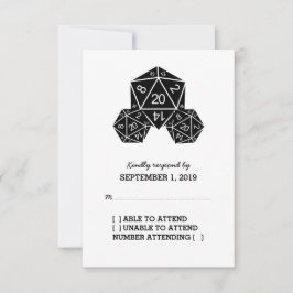 Svarskort Ebony D20 Dice OSA Kort