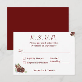 Svarskort elegant Ro-Corsage OSA Kort