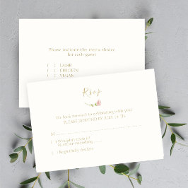 Svarskort elegant Ro & Ivory OSA & Menu