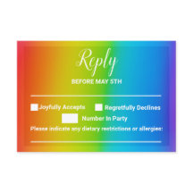 Svarskort för anpassadet Rainbow